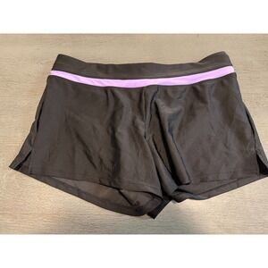 SHORTS black ZEROXPOSUR  swimsuit bikini bottom size small 8